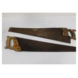 Two Vintage Hand Saws with Wooden Handles (Lot of 2)