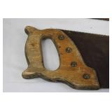 Two Vintage Hand Saws with Wooden Handles (Lot of 2)