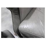 Leather Sofa Set With 2 Matching Armchairs - 3 Seat Sofa