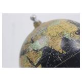 Vintage World Globe on Marble Base with Curved Metal Stand 7.5"L