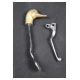 Brass Duck Head Lever Knob with Mounting Bracket - Vintage Hardware