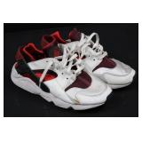 Nike Air Huarache Run Sneakers - White / Burgundy - US 10