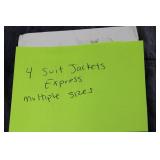 Express Slim Fit Suit Jackets (Lot of 4)