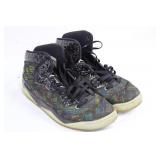 Nike Air Jordan High-Top Knit Sneakers with Black Patent Overlays