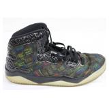 Nike Air Jordan High-Top Knit Sneakers with Black Patent Overlays