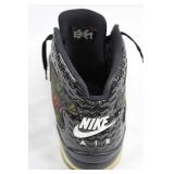 Nike Air Jordan High-Top Knit Sneakers with Black Patent Overlays