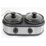 Rival MINI Dual Electric Cooker with Two Glass-Lidded Pots - 120V