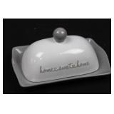 Market Finds Home Sweet Home Covered Butter Dish with Lid