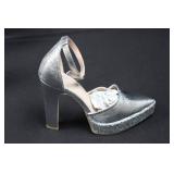 Silver Glitter Strappy High Heel Sandals (Lot of 3) Size 35