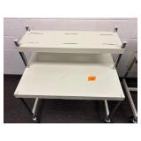 ROLLING STEEL CART WORKSTATION WITH 110V POWER
