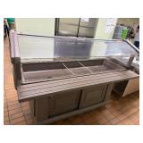 LARGE COLD SALAD SERVING TABLE WITH TRAY SLIDES AND STORAGE