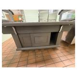 LARGE COLD SALAD SERVING TABLE WITH TRAY SLIDES AND STORAGE