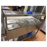 STAINLESS STEEL ELECTRIC FOOD WARMING STATION WITH 4 TEMP CONTROLS
