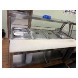 STAINLESS STEEL ELECTRIC FOOD WARMING STATION WITH 4 TEMP CONTROLS