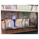 STAINLESS STEEL ELECTRIC FOOD WARMING STATION WITH 4 TEMP CONTROLS
