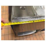 STAINLESS STEEL ELECTRIC FOOD WARMING STATION WITH 4 TEMP CONTROLS