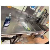 STAINLESS STEEL 3 SINK WASHING STATION