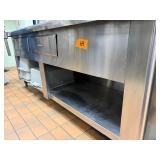 STAINLESS STEEL FOOD PREP STATION WITH SINK
