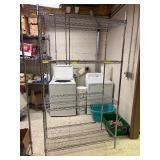 LARGE METAL SHELVING STORAGE RACKS   4 SHELVES
