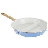 Good Cook 12" Ceramic Skillet (Blue/White)