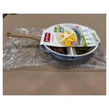 Good Cook 12" Ceramic Skillet (Blue/White)