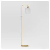 Floor Lamp Brass with Glass Shade - Threshold