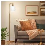 Floor Lamp Brass with Glass Shade - Threshold