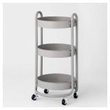 3 Tier Round Metal Utility Cart - Brightroom