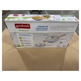 Good Cook Ceramic Pan with Lid 12" Blue/White