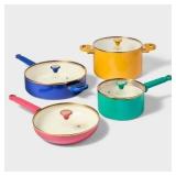Tabitha Brown 8pc Aluminum Cookware Set