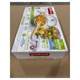 Good Cook Ceramic Pan with Lid 12" Blue/White