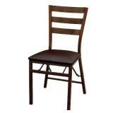 Peakform Wood Ladder Back Folding Chair Brown