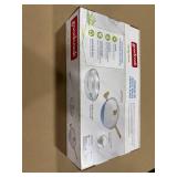 Good Cook Ceramic Pan with Lid 12" Blue/White