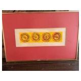 Framed Signed Limited Edition Abstract Print “Around Series” – Edition of 20 – Dated 1978