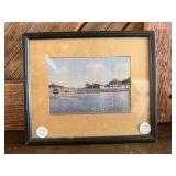 Framed Vintage Japanese Linen Print Landscape Artwork – 1948 Circa
