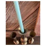 vintage brass bud vases/Candle Holder.