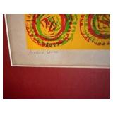 Framed Signed Limited Edition Abstract Print “Around Series” – Edition of 20 – Dated 1978