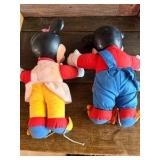 Vintage Disney Mickey & Minnie Mouse Learning Activity Dolls – Lace Up / Zip / Button