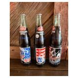 3 Unopened Vintage 1976 Dr Pepper Farmfest Lake Crystal, Minnesota commemorative bottle.