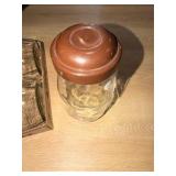 Glass Canister Jar Set w/ Brown Lids – 3 Piece