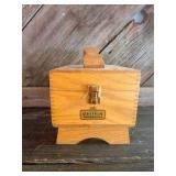 Vintage Griffin Shinemaster Wooden Shoe Shine Box Kit w/ Brushes, Polish & Accessories.