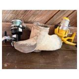 Vintage Fishing Reels & Aluminum Boat Propeller Lot – Retro Tackle & Marine Parts