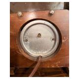Vintage United Clock Corp Ship Clock & Lamp featuring a wooden body and metal sails.