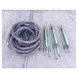 3 sprinklers and drain hose