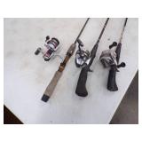 3 Fishing Rods and Reels