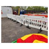 ULINE - Crowd Control Barrier - 79 x 40", White X 4 PIECES
