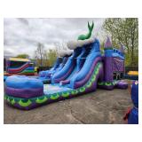 14 X 40 Rapids Dual Lane Water Slide Bounce House 5 in 1 Combo