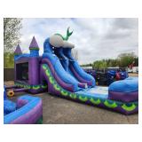 14 X 40 Rapids Dual Lane Water Slide Bounce House 5 in 1 Combo