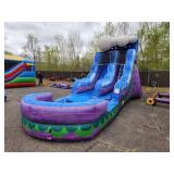 16 Ft Front Entry Water Slide With Pool