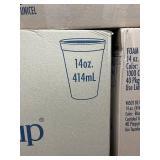 MSRP $500 Lot Of 5 Cases NEW WinCup 14oz Foam Cups White 1,000 Cups Per Case Commercial Food Service Hot/Cold Beverage Cups Total 5,000 Cups Great For Coffee Shops, Churches, Offices, Break Rooms, Con